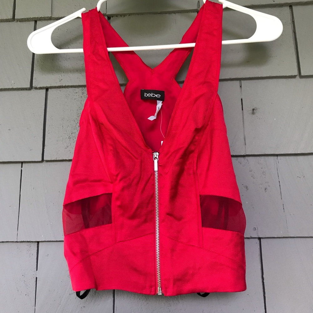 Bebe zip front halter